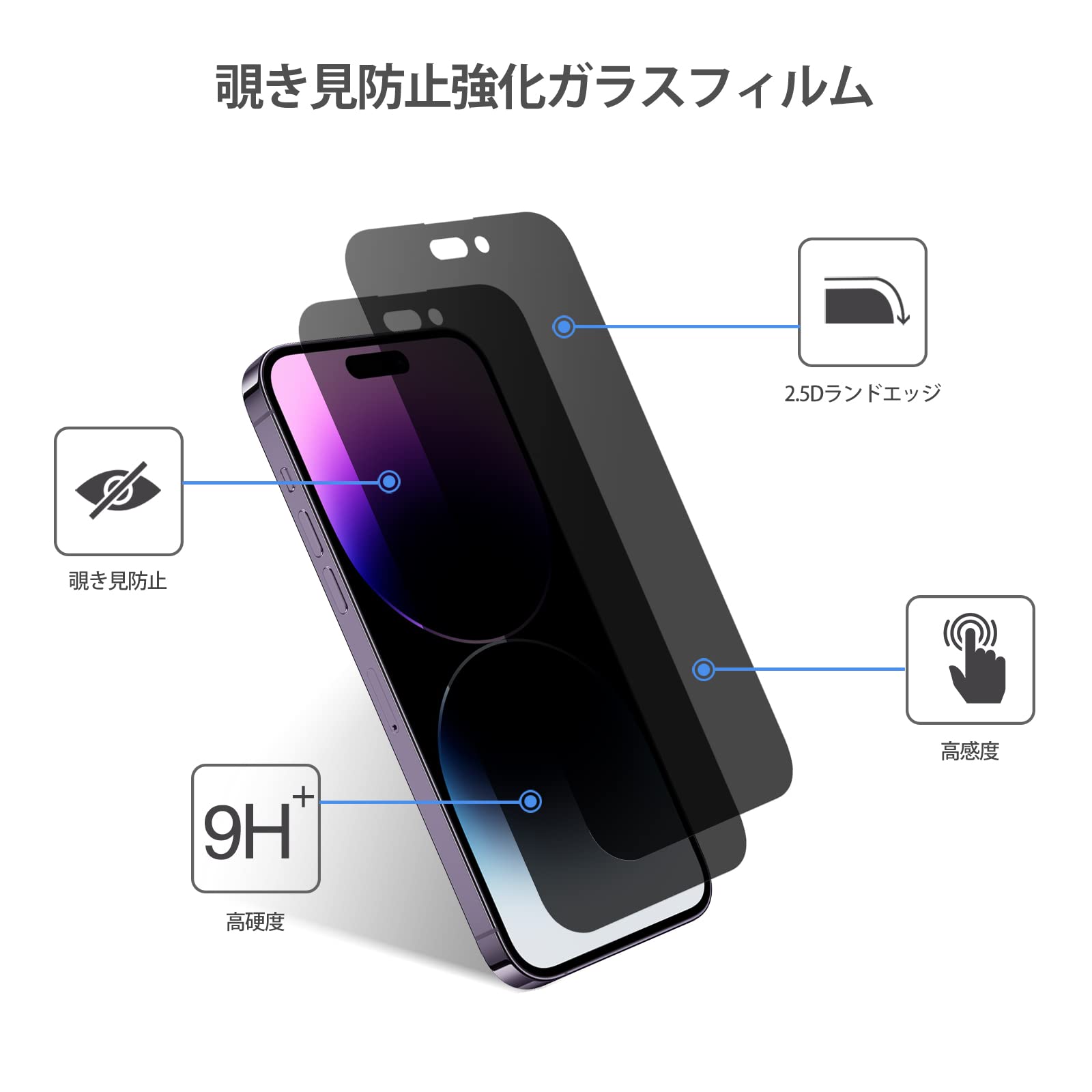 Amazon | ProCase iPhone 14 Pro Max 6.7 インチ「2枚」 ガラス 