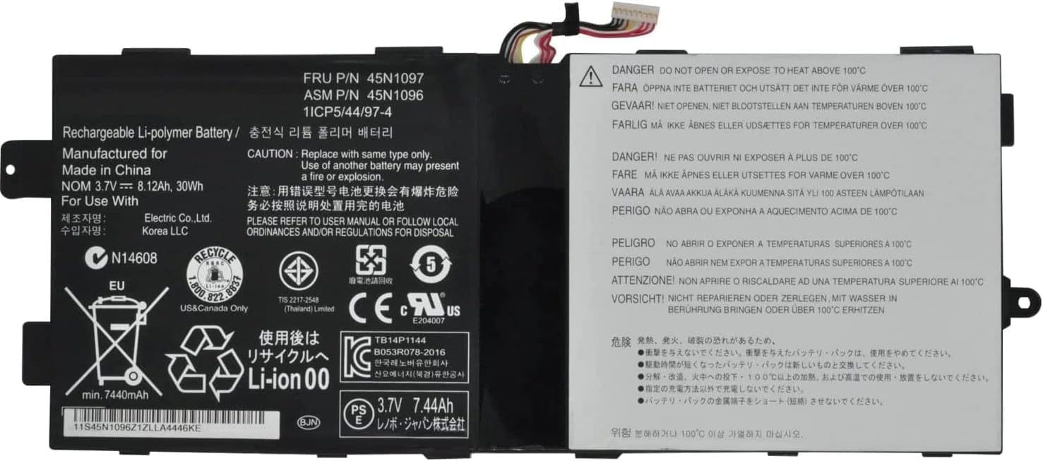 New Compatible Replacement Battery for Lenovo 45N1096 3.7V 30Wh 45N1097 ThinkPad Tablet 2 10.1" (Short Connector) 45N1098 45N1099 45N1720 45N1721 1ICP4/32/81-6 1ICP5/44/97-4 2ICP5/67/90