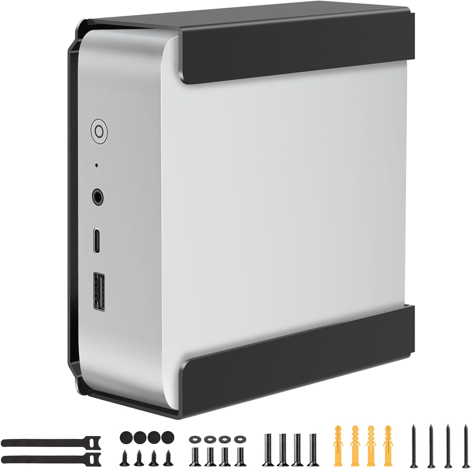 Metal Mini PC Mount Compatible with Beelink SER8, SER6, SER9, SER9 Pro, EQi12, EQR6, Mini PC Vesa Mount/ Wall/ Under Desk, Only for SER8, SER6, SER9, SER9 Pro, EQi12, EQR6, Easy to Install, Black