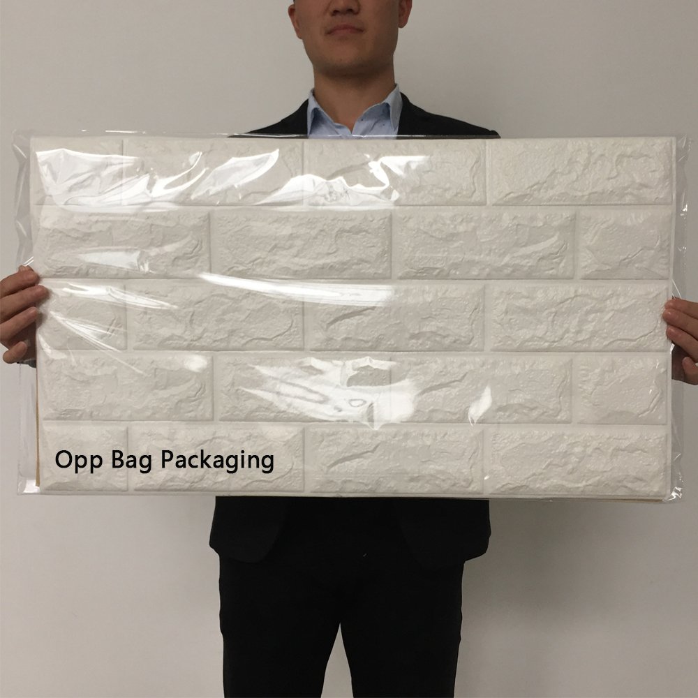 Amazon.co.jp: 3D立体壁紙 DIYレンガ調壁紙シール 70x77CM ウォール
