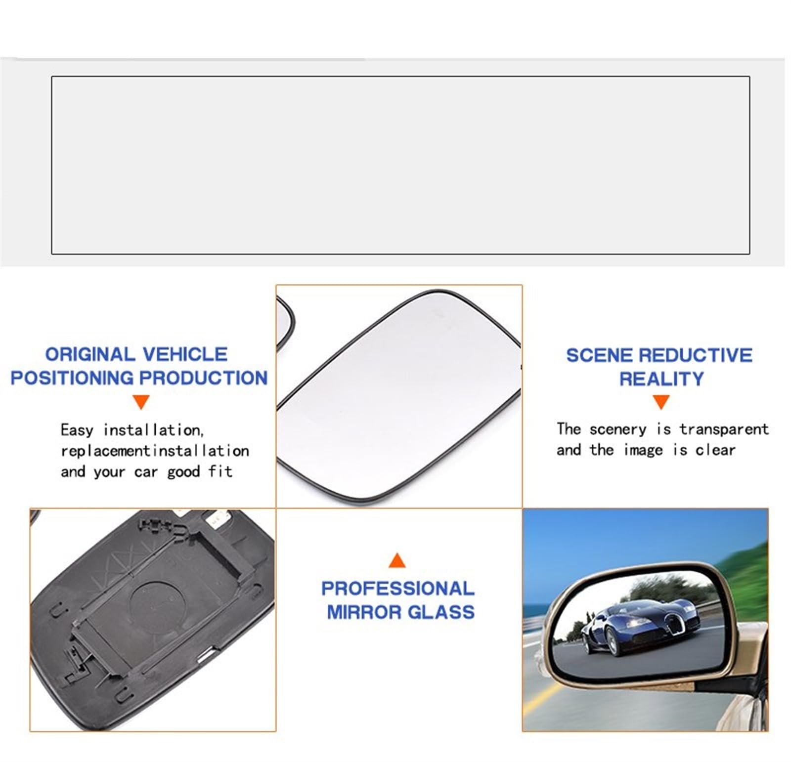 Verre Rétroviseur Gauche Chauffant Pour Toyota Avensis 2003-2006 & Corolla Verso 2004-2007 – Convexe