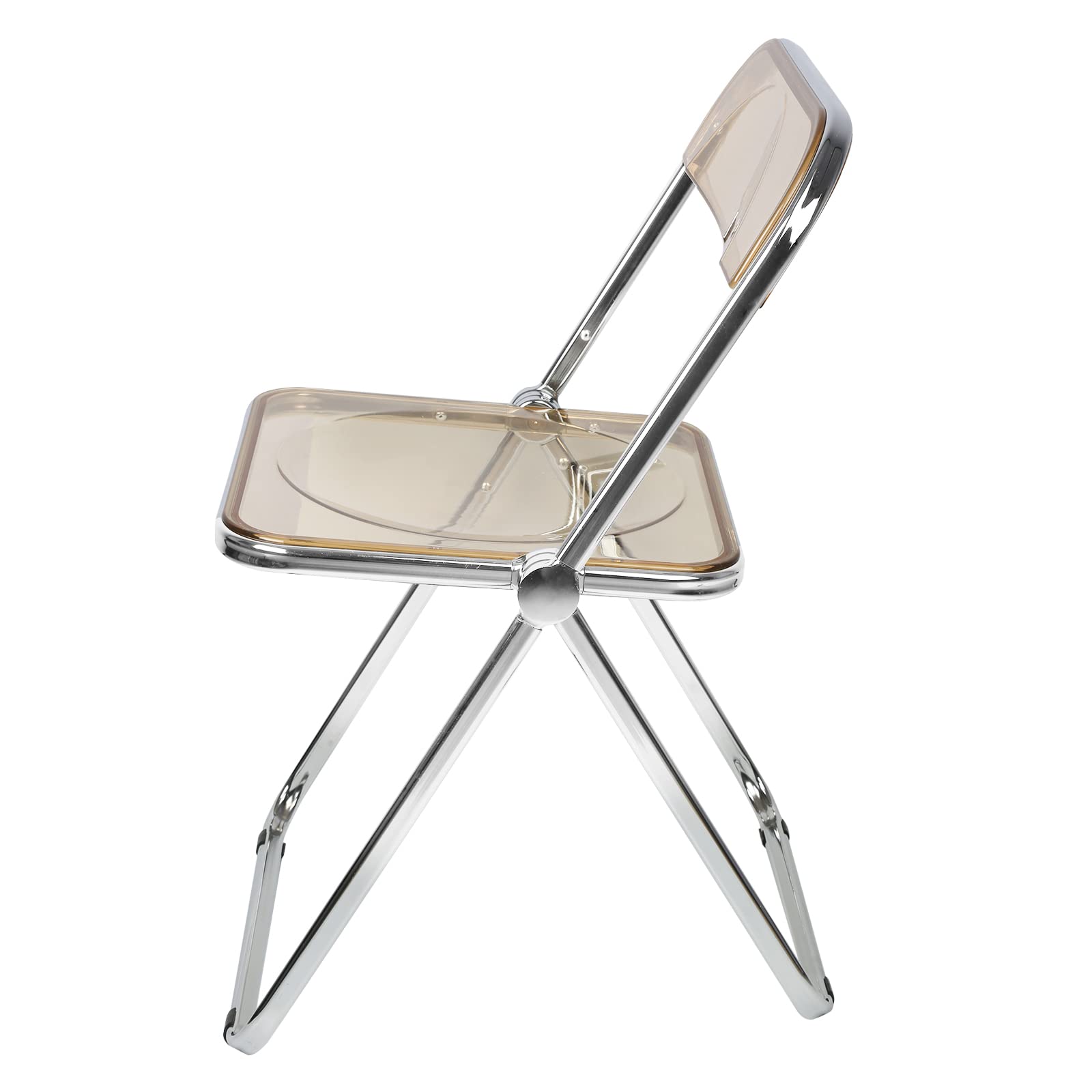 OHMG Klappstuhl für Haustiere, aus Metall, transparent, Tragfähigkeit von 150 kg, für Esszimmer, Wohnzimmer, Garten, Eingangsbereich, Klappstuhl innen & außen mit Metallstruktur