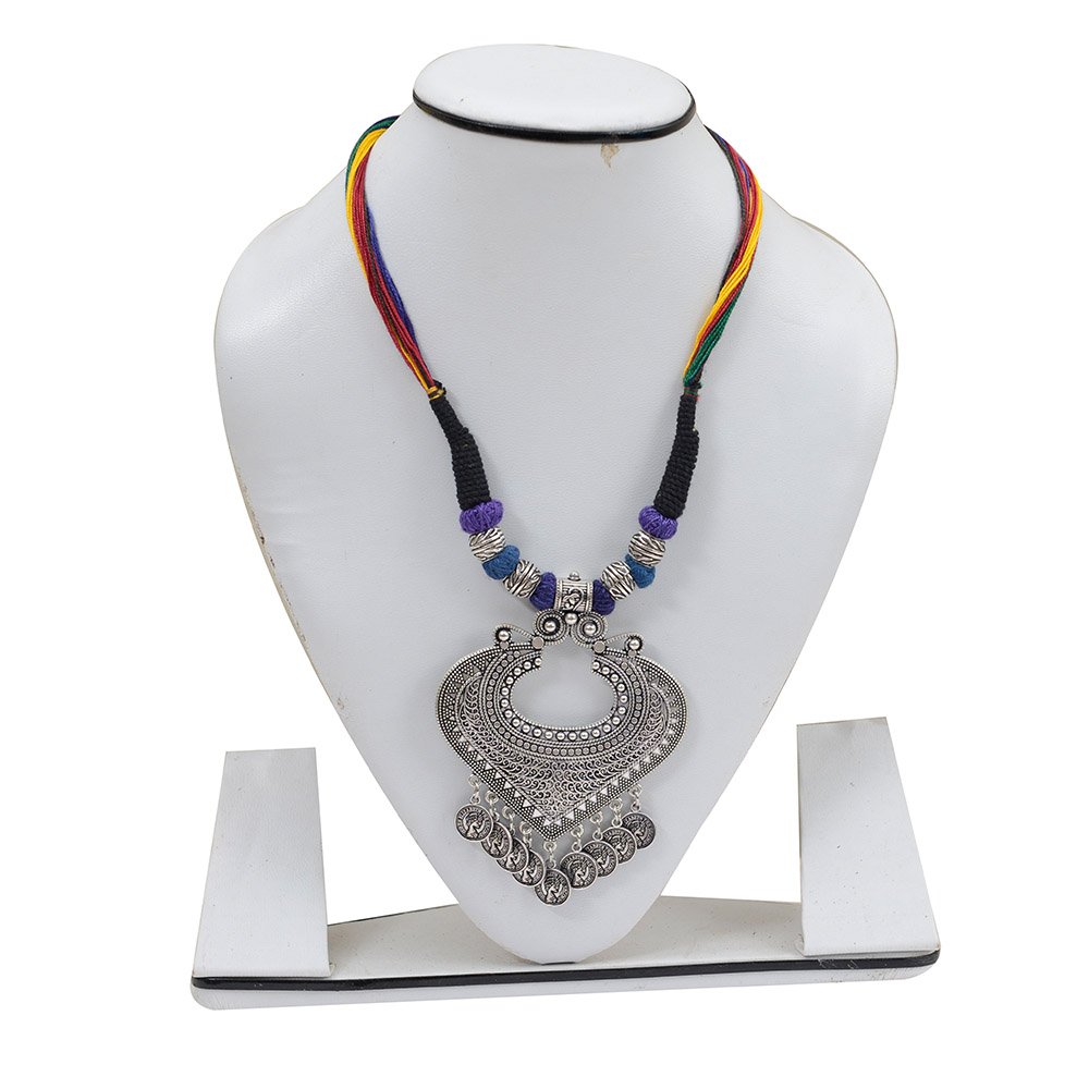 Boho Tribal Necklace with Cowrie Shell and Gold Beads