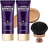 Long-Lasting Body Coverage Perfector, All-Over Complexion Perfector with Extra Large Body Makeup Brush, Tattoo Coverage Waterproof, Leg and Body Scar Coverage Makeup (Brown-2PC)