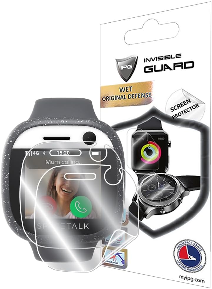 IPG for SPACETALK Adventurer Kids Smart Watch Hydrogel Screen Protector (2 Units) Invisible HD Clear Film Anti Scratch Guard-Smooth/Self-Healing/Bubble Free for Adventurer