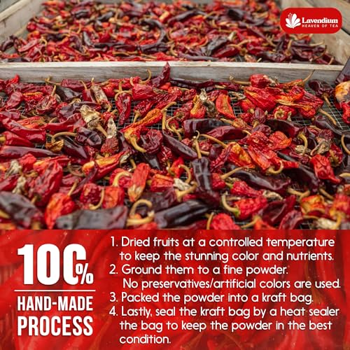 Image of Lavendium, Premium 25oz Cayenne Pepper Powder, 100% Natural & Pure Ground Cayenne Pepper, No Additives or Preservatives, Non-GMO, Plant-Based & Vegan, Perfect for Seasoning, Marinades, Chili & BBQ Rubs
