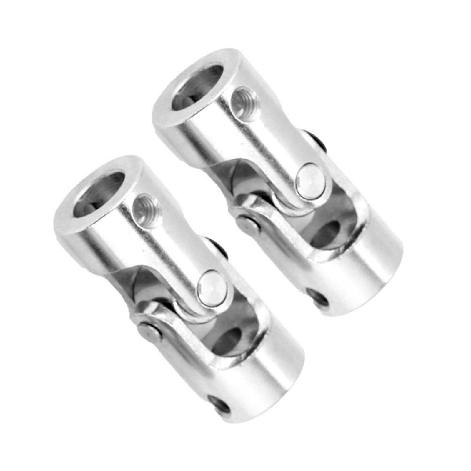 2 Giunti Universali 35mm In Ferro Nichelato - Per Modelli Auto/Navi, Diametro 8mm