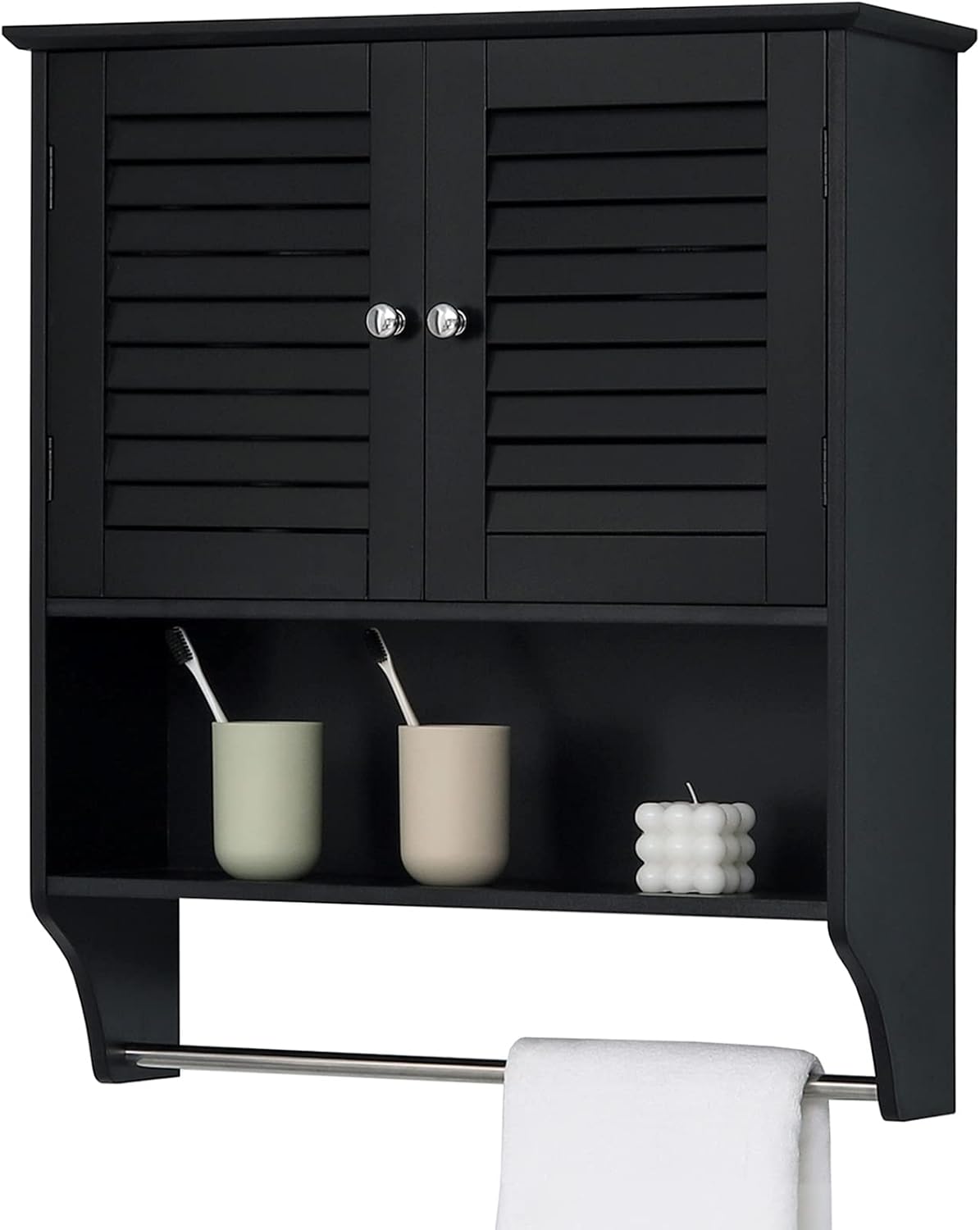 WEENFON Bathroom Wall Medicine with 2 Shutter Doors