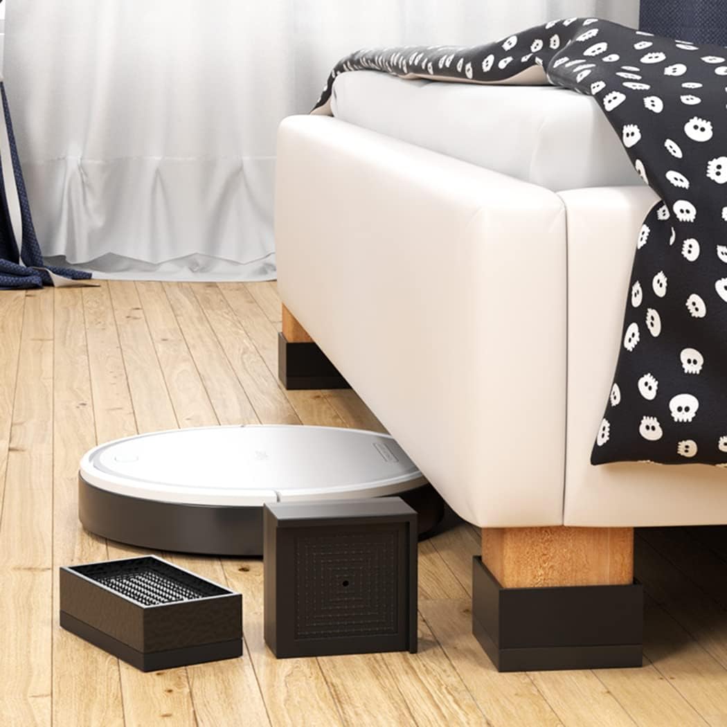 CHEWYNP 7.8 * 7.8cm Square Furniture Heightening Pad Furniture Legs Furniture Feet Table Legs Replacement Furniture Risers Legs Couch Legs Sofa Desk Legs Bed Cabinets Risers Black 4 Pieces