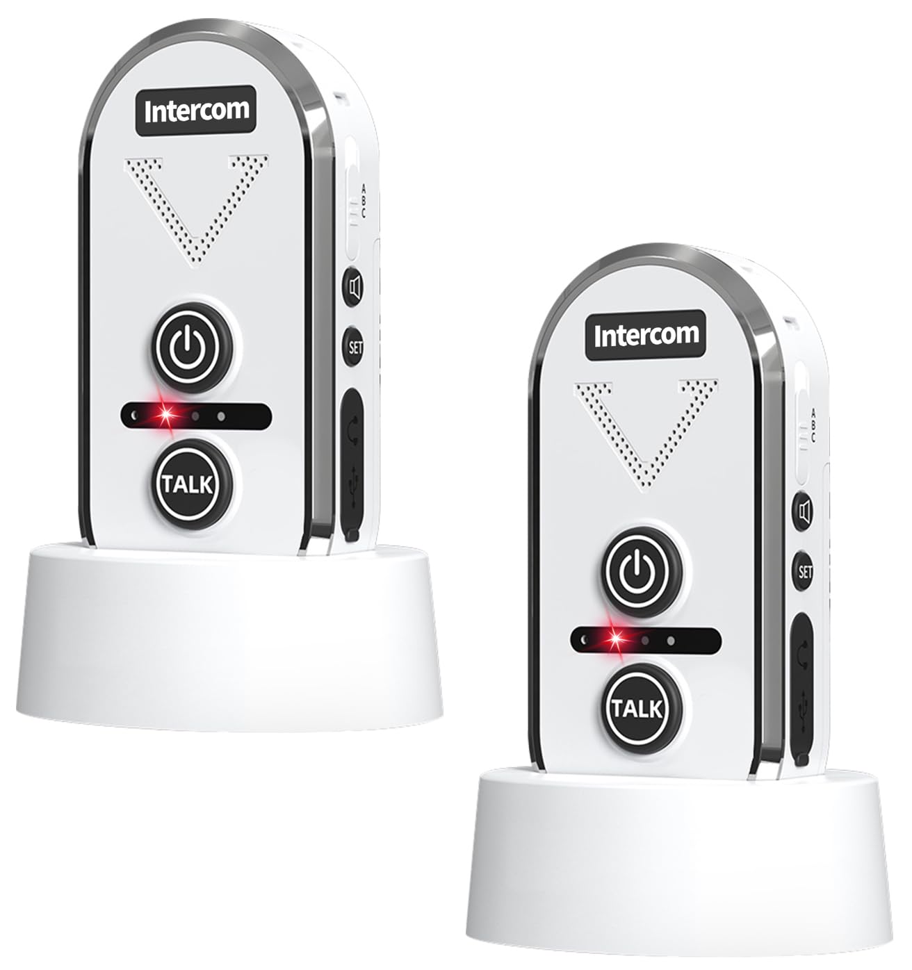 Intercoms Wireless for Home，Room to Room Wireless Intercom Communication System, 4900ft Range IP44 Waterproof 20 ringtones for House Business Office Hospital Hotel Factory (2 Packs, White)-image-37