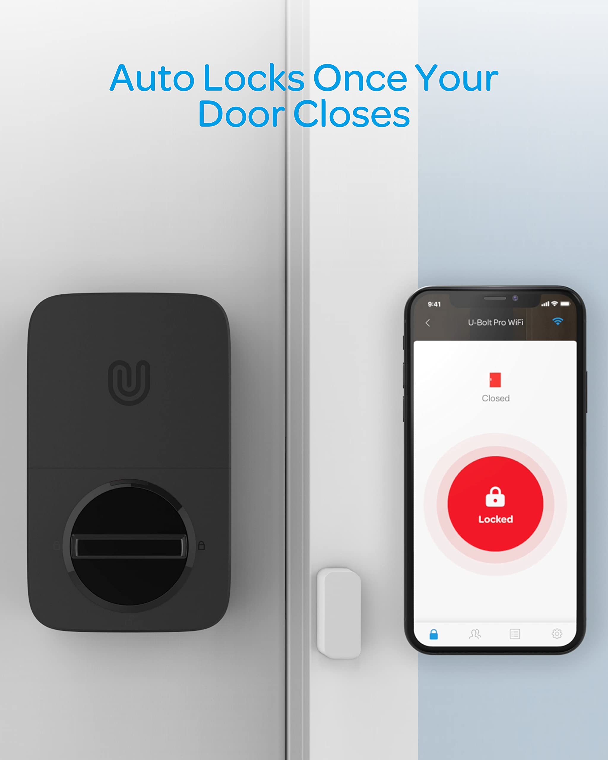 ULTRALOQ UBolt Pro WiFi Smart Lock with Door Sensor, 6in1 Keyless
