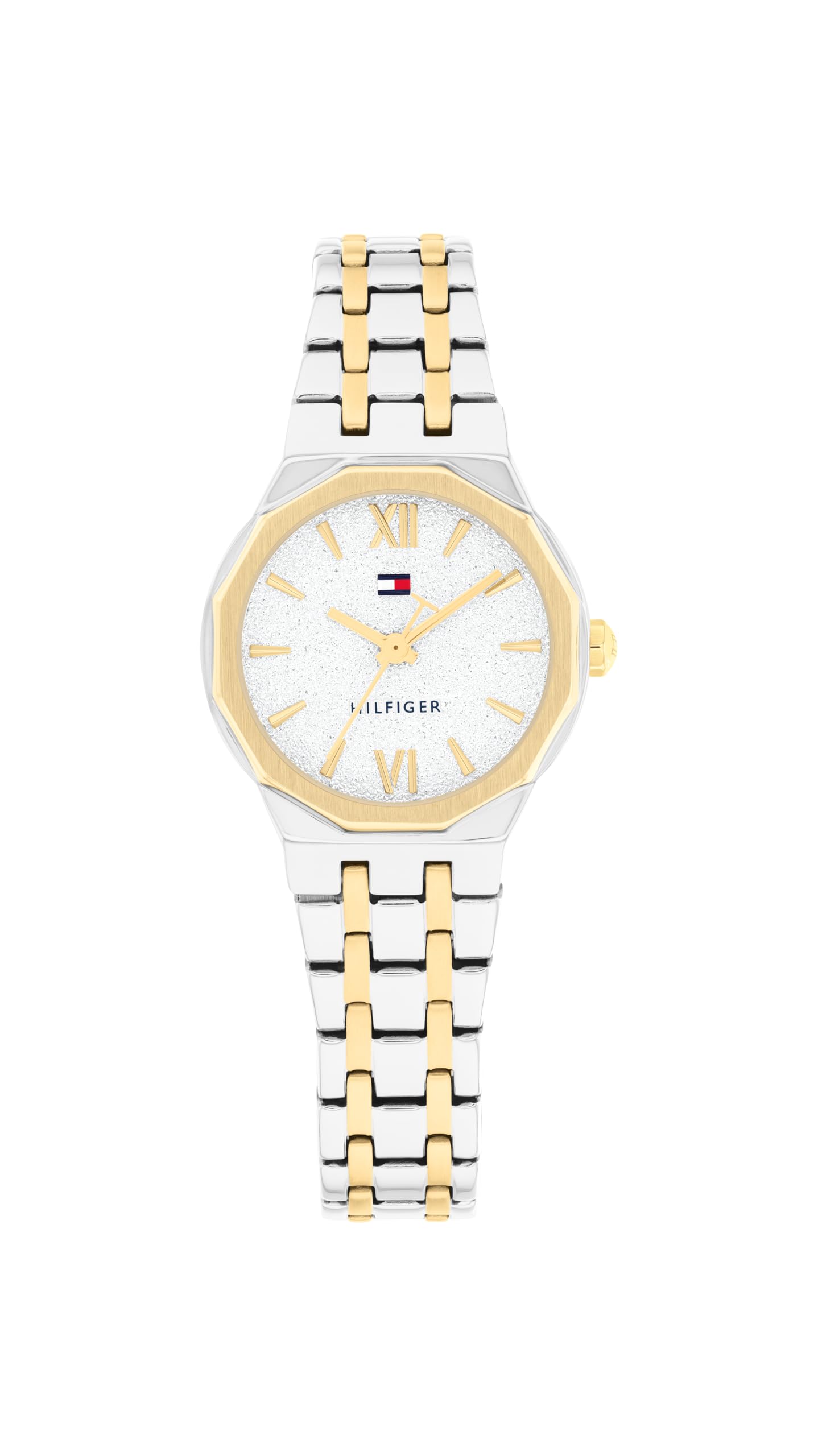 Tommy Hilfiger Women's Multi Two-Tone Stainless Steel Frosted Dial Chain-Link Watch