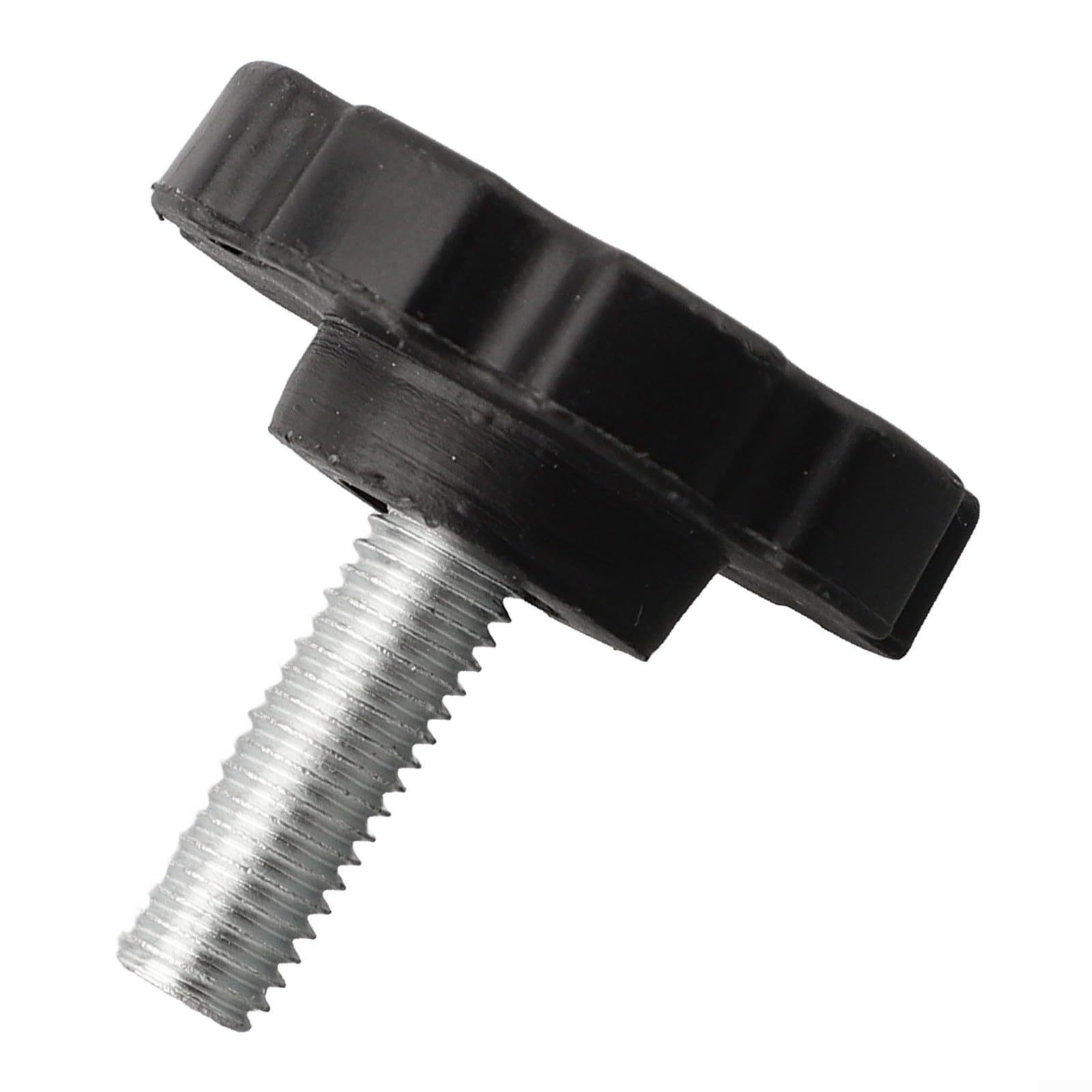 2PCS or 4PCS M8x25mm Star Hand Knob Tightening Screw for Umbrella Base Fixing, Black Plastic and Steel Thread Replacement Bolt with Zinc Plating(2pcs)