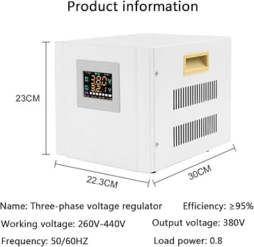 Voltage Stabilizer 380V High Precision Regulator for Household Appliances, Automatic, 3000VA Three Phase