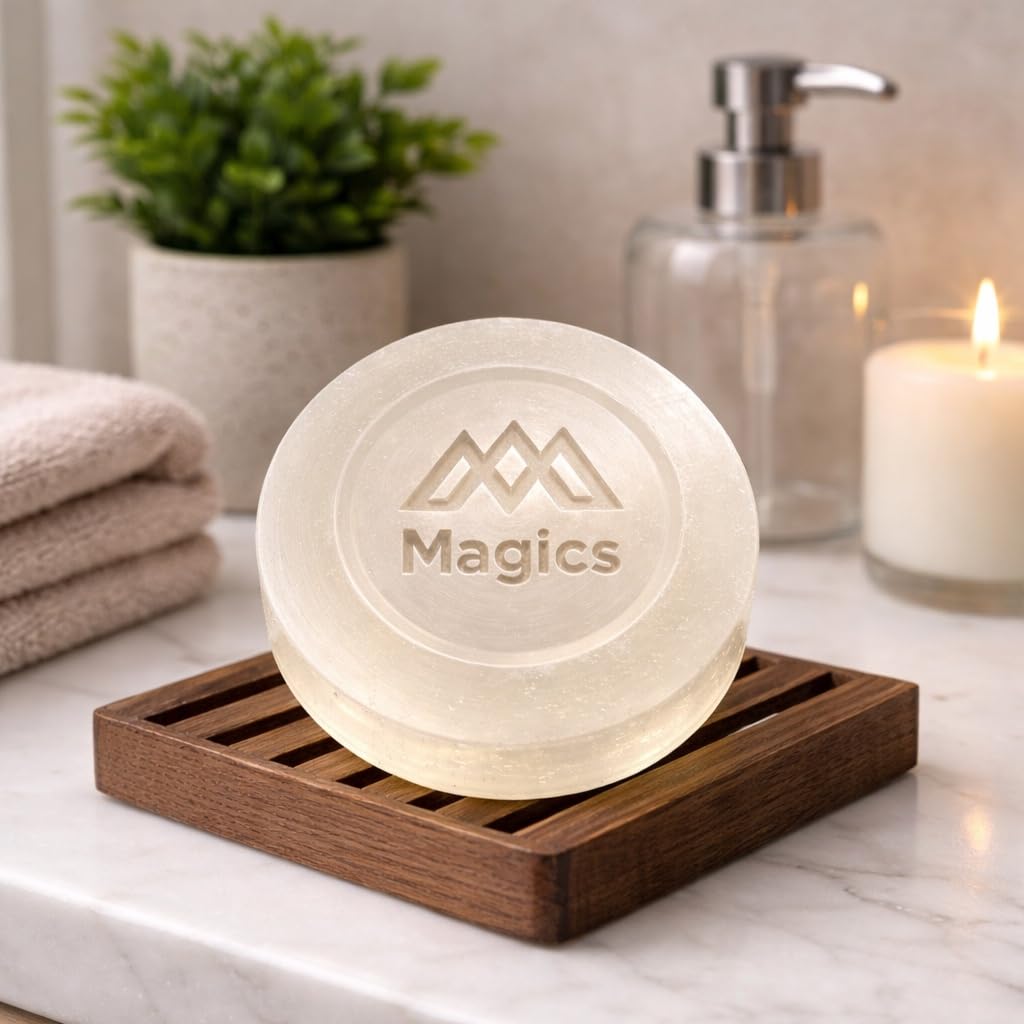 magics care face soap | 2 min instant facial soap | deep clean tonner and moisturizer handmade soap for tan removal dark spots removal for all skin types.