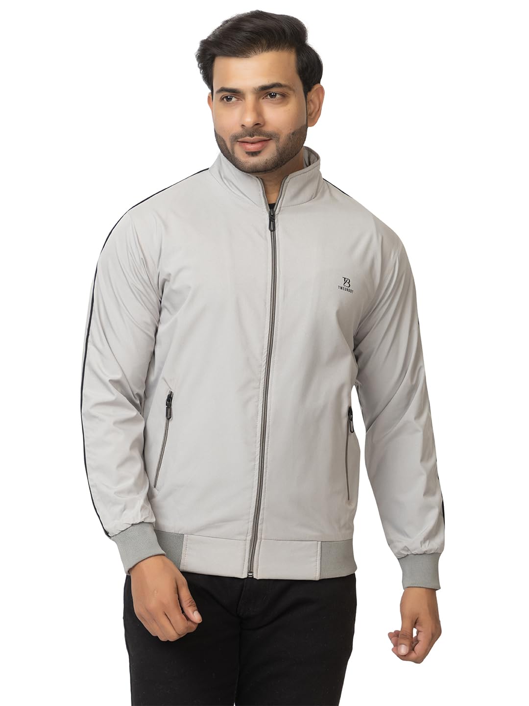 TWEUNBOYCasual Winter Wear Jackets For Men || Men's Solid Wind Cheater Jacket With Zipper || Ribbed Waist And Ribbed Wrist Cuffs For Perfect Fit || Casual And Sports Jacket (WC601)