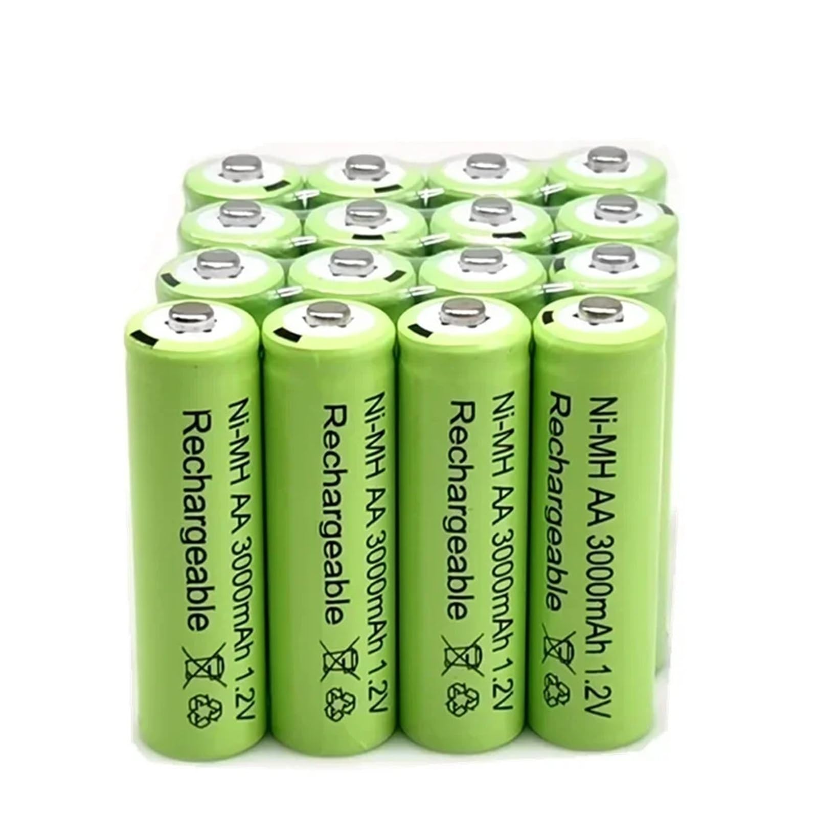 1.2 V AA 3000 MAh NiMH 1.2 V Batterie Ricaricabili Batteria Verde Lampada Solare Da Giardino Torcia Elettrica Lampada Lanterna Torcia(50PCS Battery)