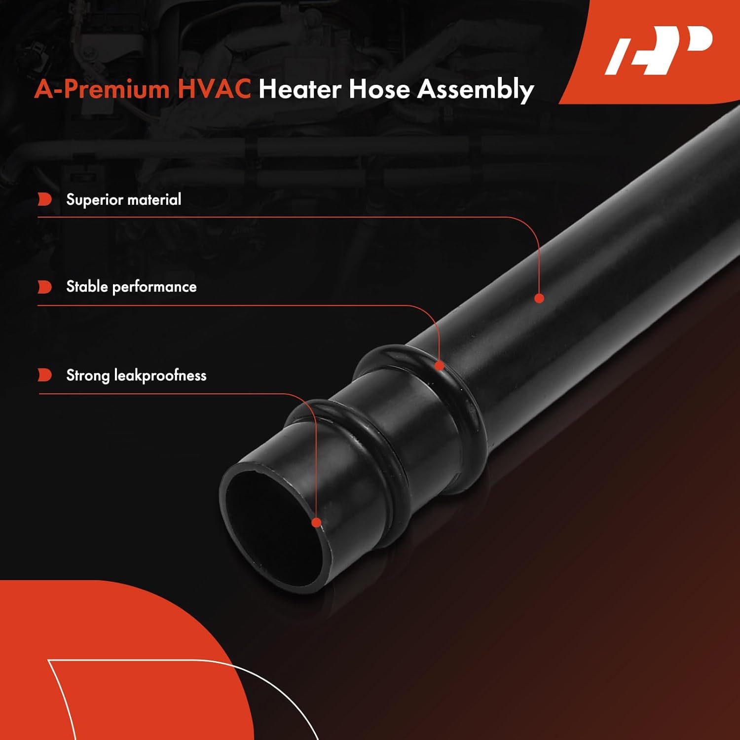 A-Premium Outlet HVAC Heater Hose Pipe Line Assembly with Gasket and Mounting Bracket Compatible with Jeep Grand Cherokee 2005-2010, Commander & Dodge Charger 2006-2010, Challenger
