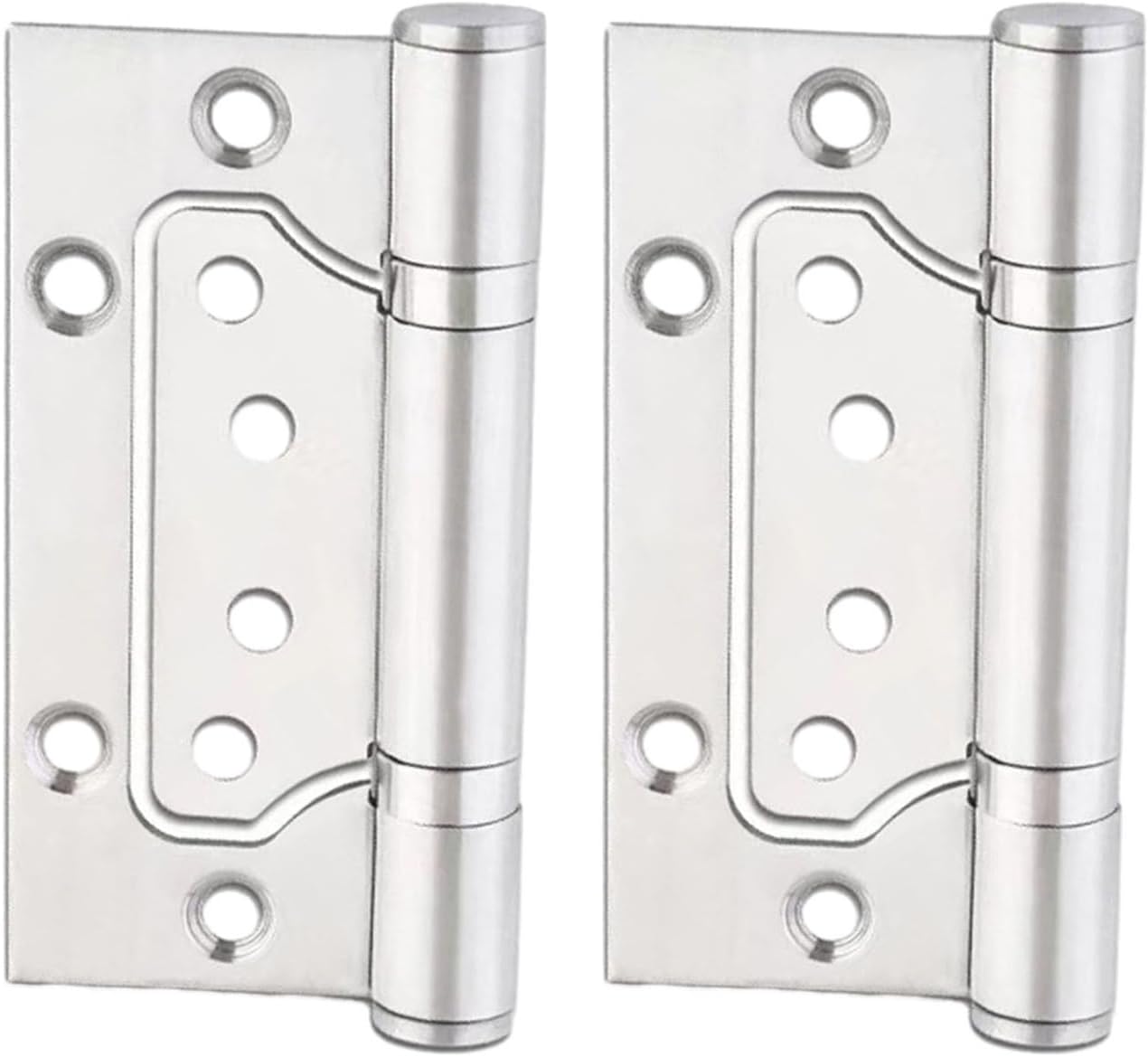 YEJIANGHUA Stainless Steel Door Hinges Bearing Shaft Silent Hinges Door Connector Thickened Cabinets Furniture Hinges Hardware Accessories Natural(Silvery)