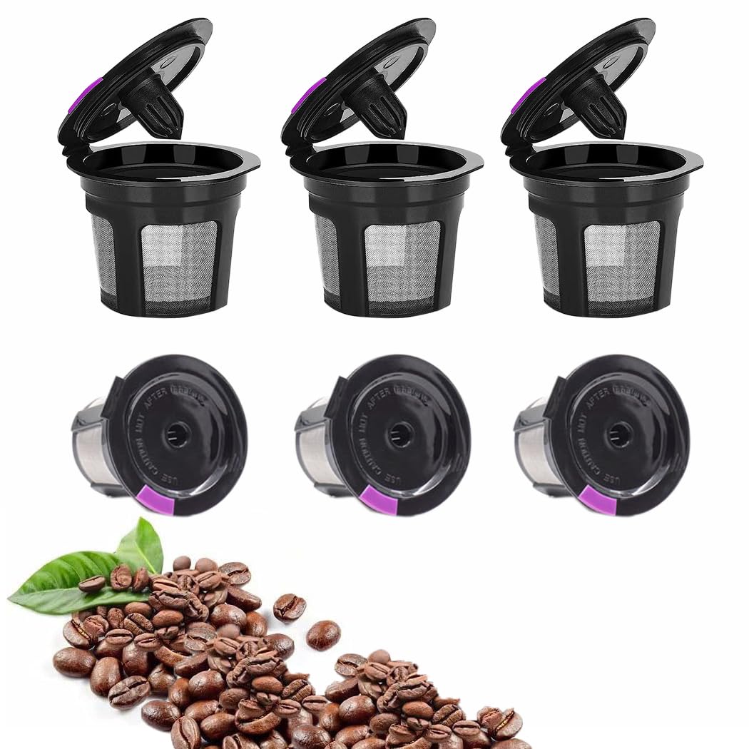 Generic 6Pcs Reusable K-CUP Coffee Filter, Individually Filtered with Stainless Steel Mesh, Machine BPA-free, NAJA120