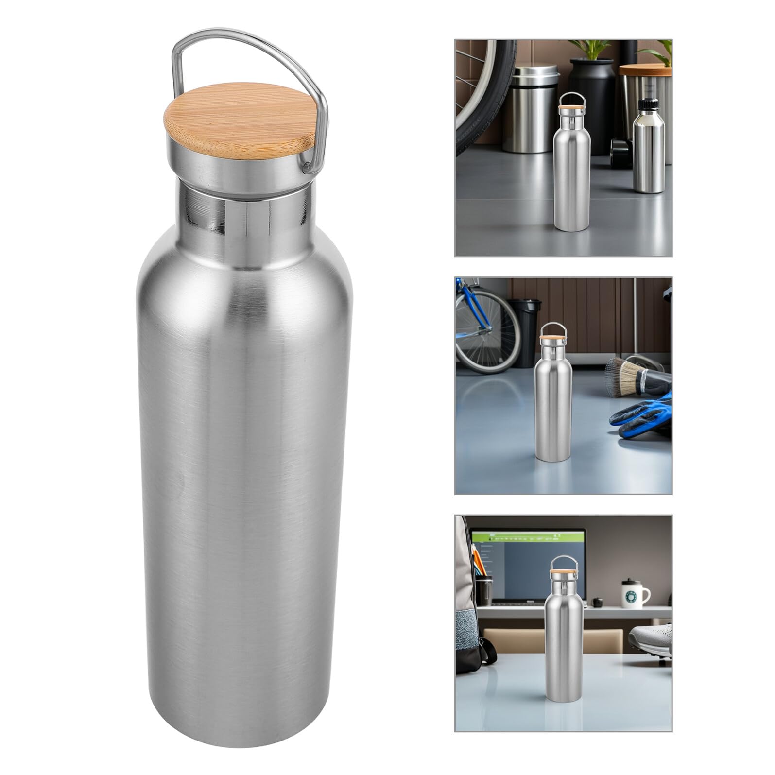 BESTonZON Doppelwandige Edelstahl-trinkflasche mit Vakuumisolierung für Outdoor-aktivitäten Wie Wandern und Radfahren Wiederverwendbar mit Großem Öffnungsdurchmesser