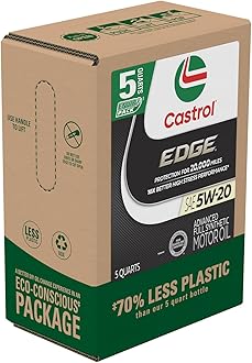 EDGE 5W-20 Advanced Full Synthetic Motor Oil, 5 Quarts, Eco Pack