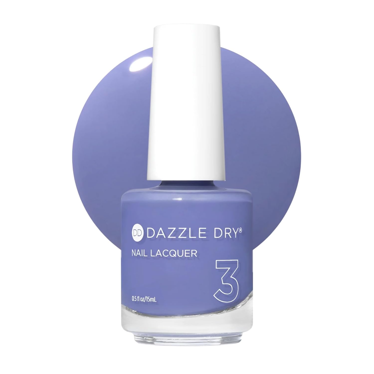 Dazzle Dry Nail Lacquer (Step 3) - Periwinkle Passion - A deep, muted periwinkle. Full coverage cream. (0.5 fl oz)