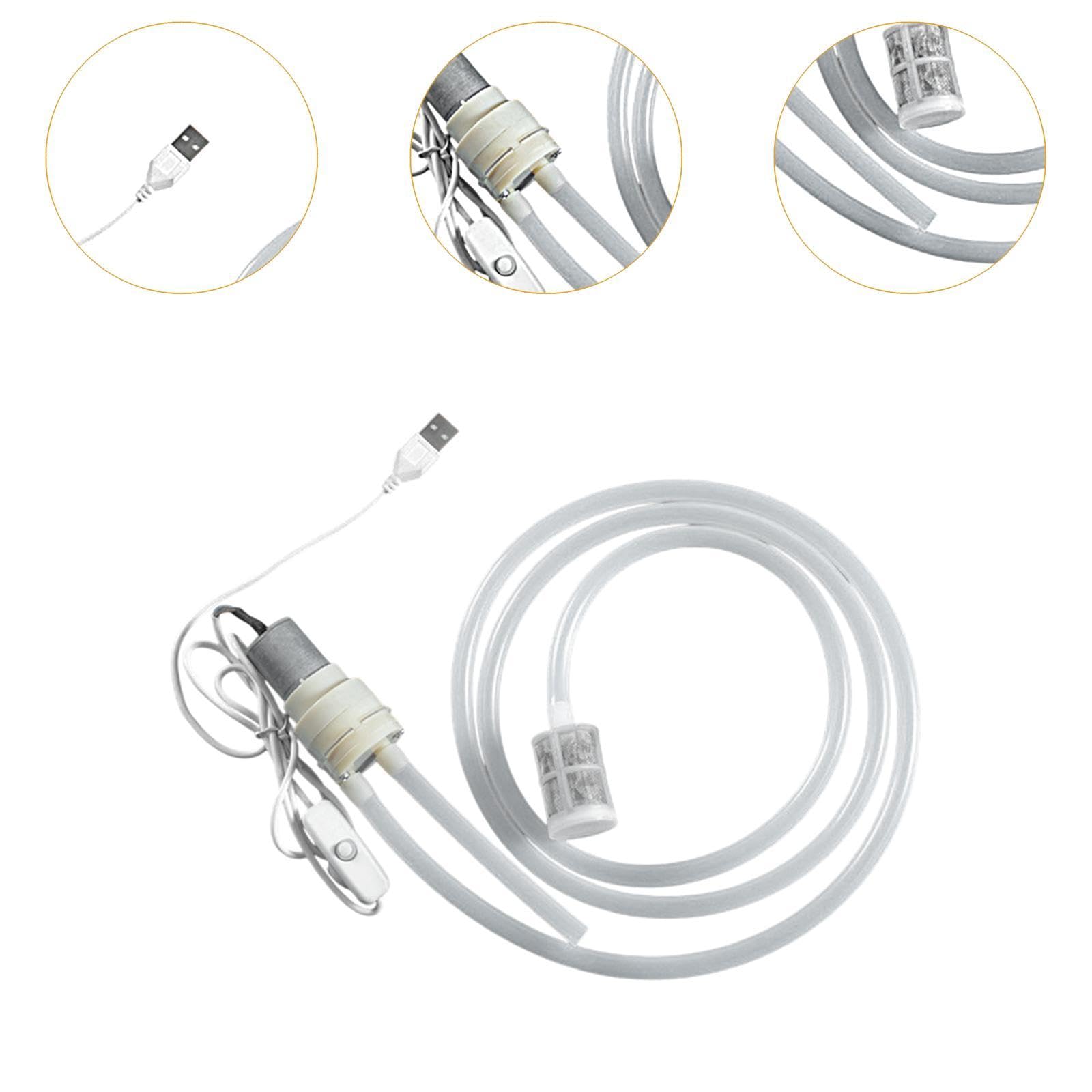 Fenteer Electric Siphon Self Priming Pump Wine Transfer Pump,Lightweight,Easy to Use Compact Wine Siphon for Beer, Wine, 1M Hose