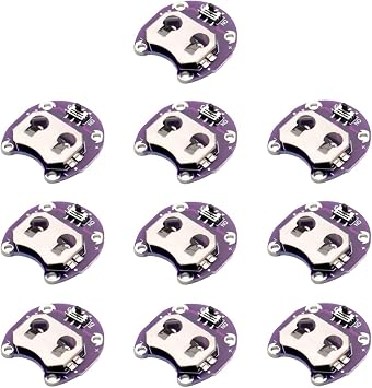 10pcs Coin Cell Holder CR2032 Battery Holder Module with Small Switch for Arduino, No Battery Include