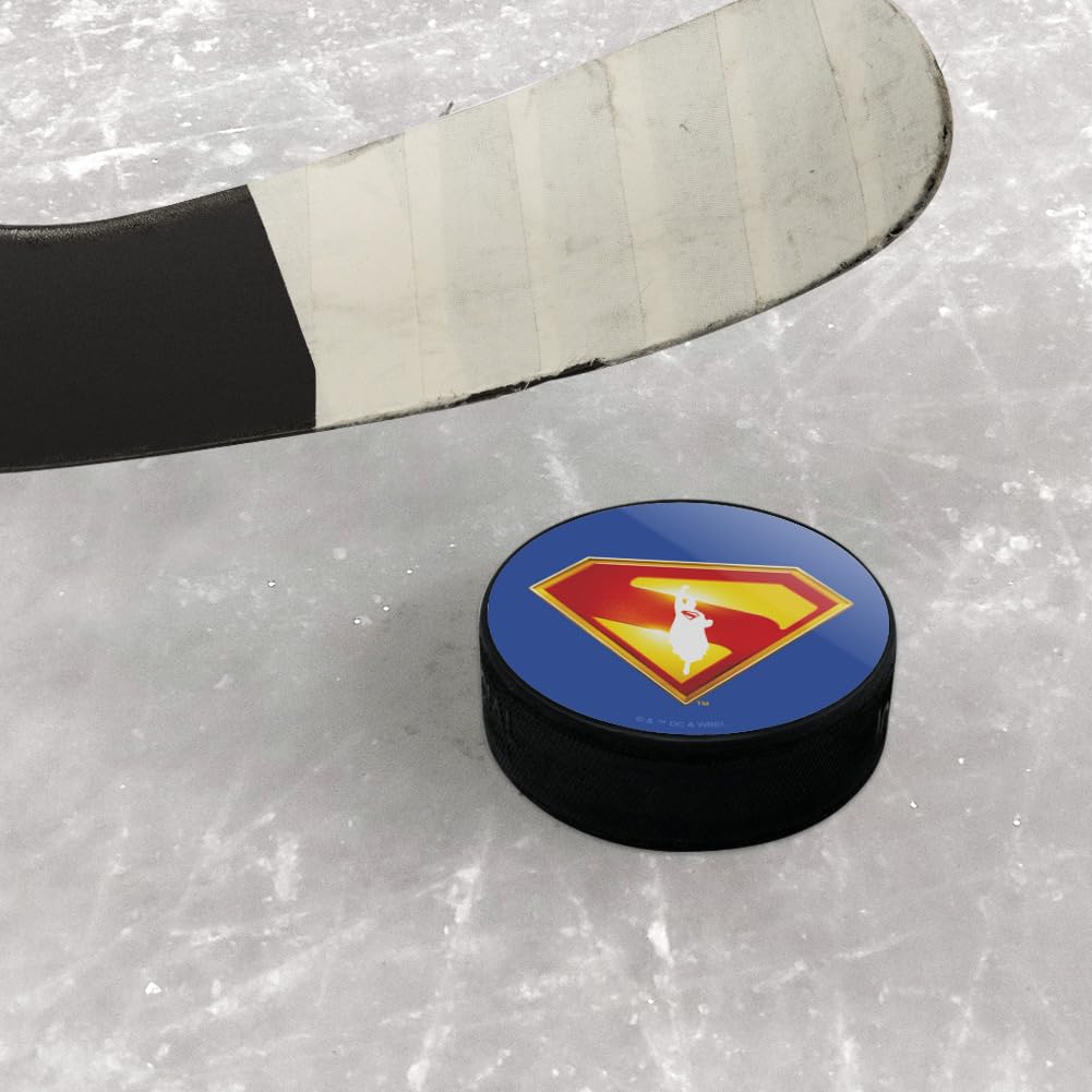 Superman 2025 Movie Take Me Home Shield Ice Hockey Puck