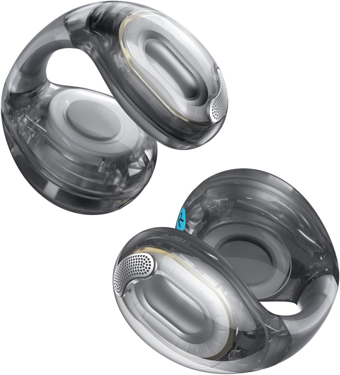 Soundcore C40i by Anker, Open-Ear Earbuds, Clip-On Headphones, Flexible Joint Design, Button Controls, Lightweight Comfort, Stable Fit with Attachable Ear Grips(Renewed)