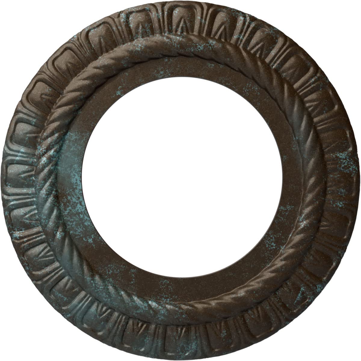 Ekena Millwork CM10CLBBS 10 5/8"OD X 5 3/4"ID X 1/2"P Claremont Ceiling Medallion Fits Canopies Up to 7", Bronze Blue Patina