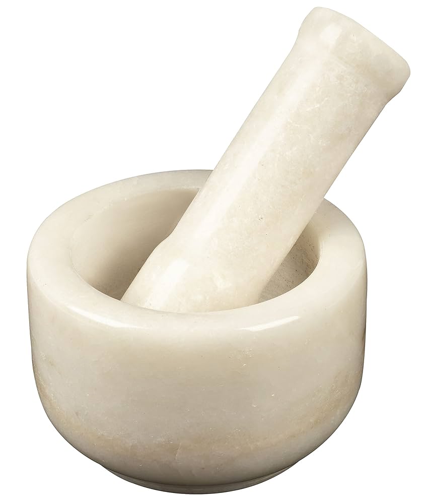 Amazon.co.jp: IBA Indianbeautifulart 大理石の石の乳鉢と乳棒
