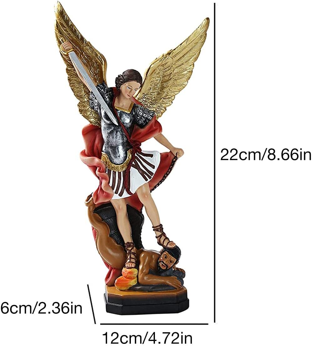 Amazon.co.jp: 天使と悪魔の像の戦いを彫刻するホームガーデン樹脂の小