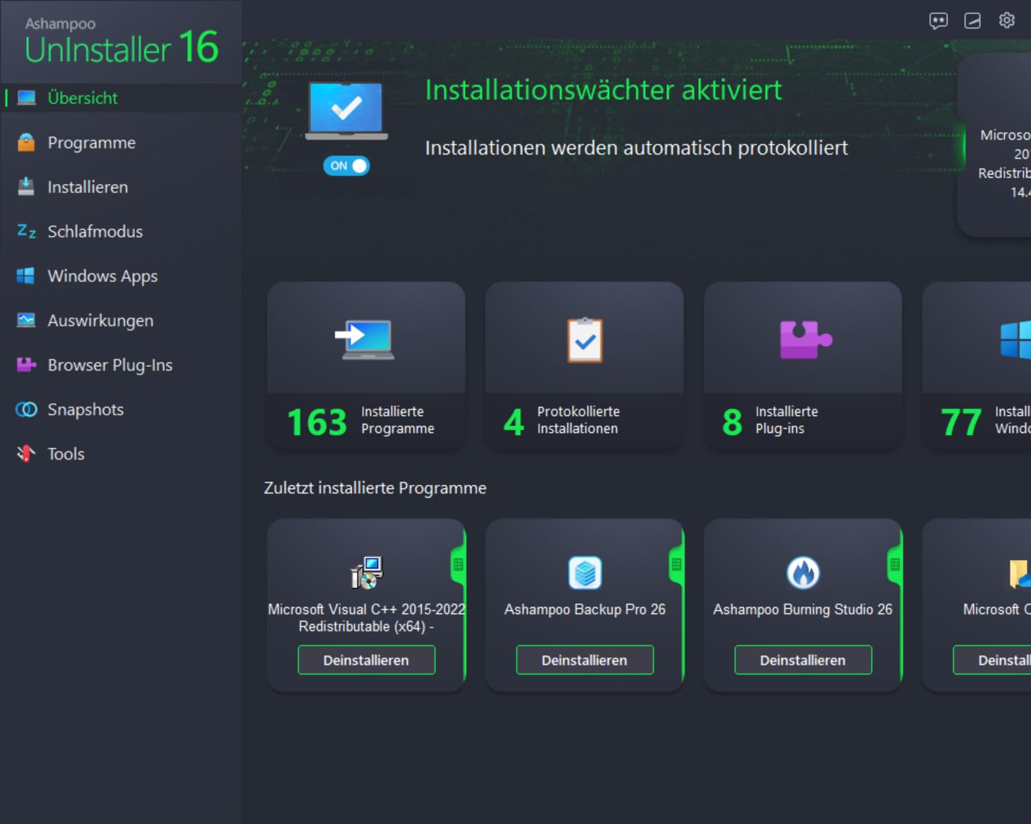 Ashampoo UnInstaller 16 – Programme vollständig entfernen & System reinigen | 1 Gerät | 1 Benutzer | PC Aktivierungscode per Product Key Card