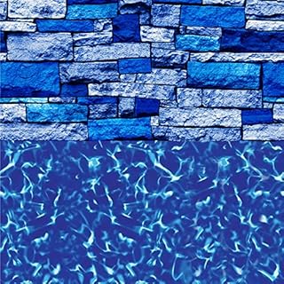 LinerWorld Above Ground Pool Liner - Tahoe Valley - HD Overlap or Beaded, Round or Oval, 15', 18', 21', 24', 27', 15'x24',15'x30', 18'x33' and More (Overlap, 24' Round)