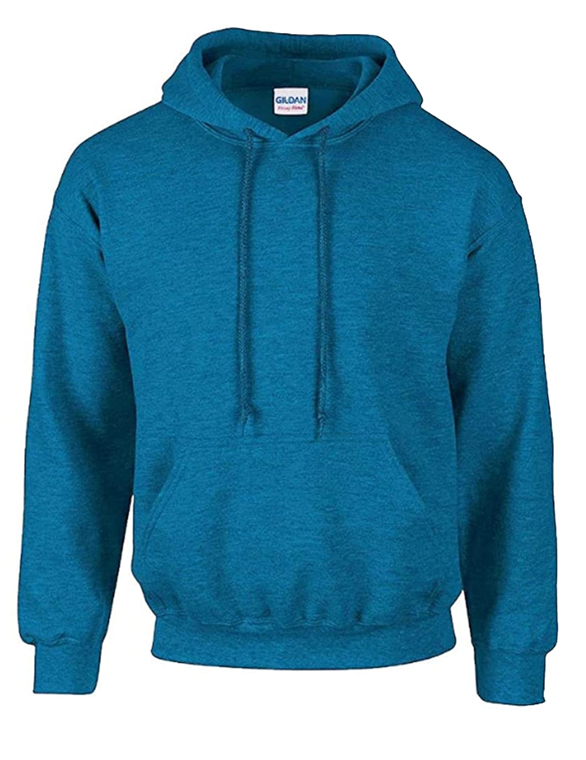 Gildan Men's Antiquesapphire Hooded Pullover Adult 50/50. Hooded Sweat/18500, Plain - Blue - Large