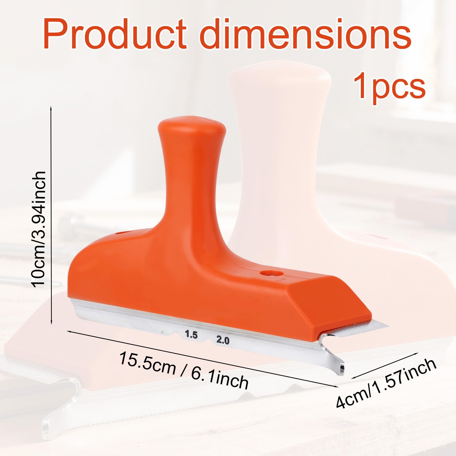 Recortadora Cantos con Hoja Acero Inoxidable y Mango Ergonómico, Herramienta para Trabajar Madera para Desbarbar Cepillar Corregir Cantos Madera Chapa PVC ABS en Superficies Rectas y Curvas