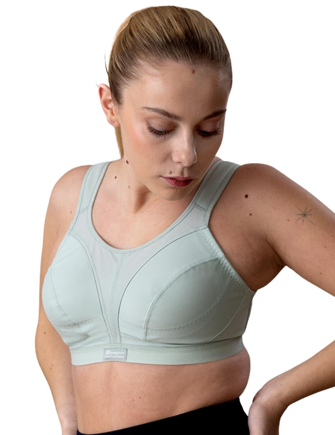 Champion Women's W-Shock Absorber Active Bra D+ Classic Sports, Green (GS129), 30D