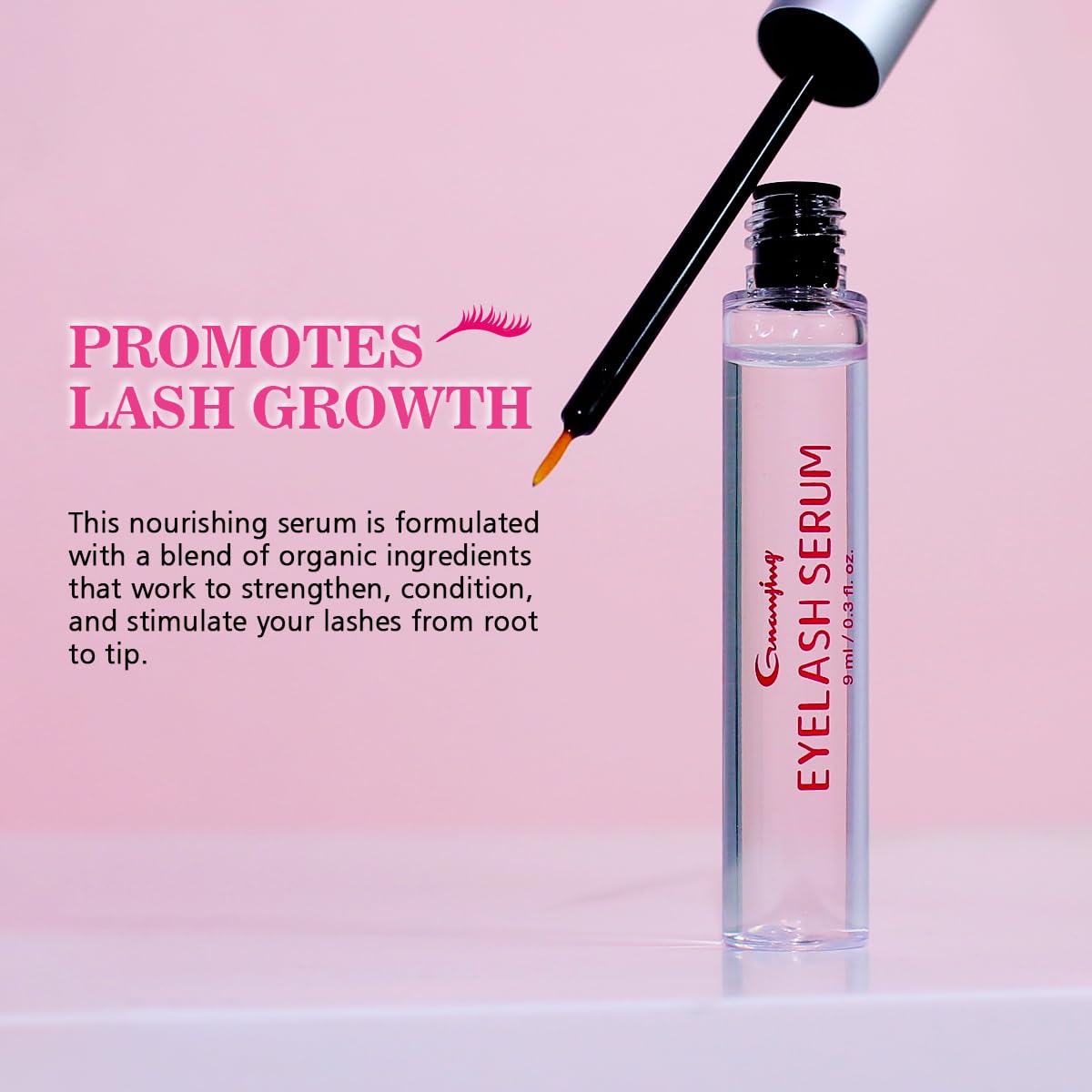 Lash Resilience Eyelash Serum for Thicker, 9ml / 0.3 fl.oz. Longer Eyelashes and Eyebrows - Grow Luscious Lashes with Brow Enhancer