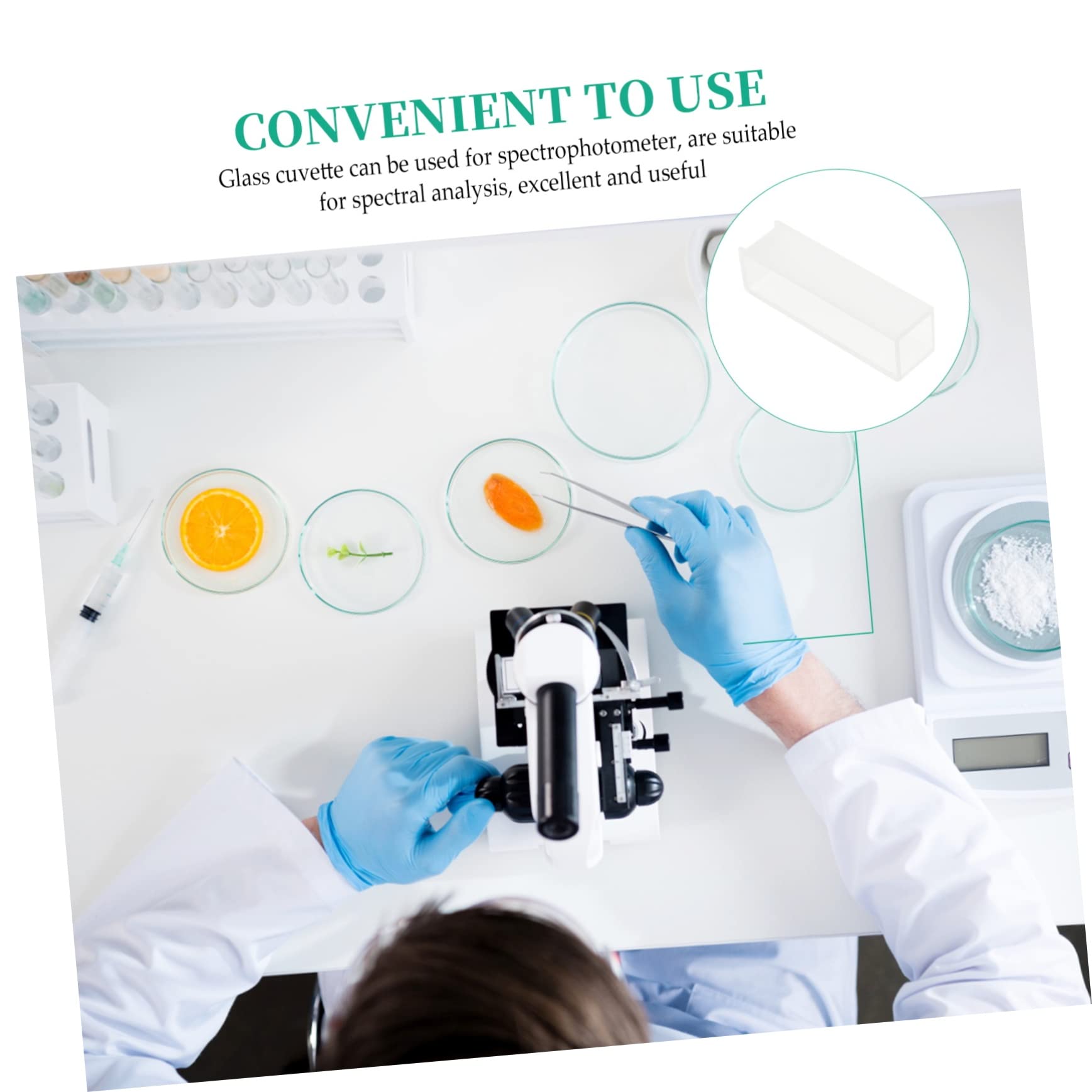 4pezzi Cuvetta Di Vetro Transparente Microcuvetta in Vetro Standard Cuvetta Utile Per Analisi Comparative Da Laboratorio Compatibile Spettrofotometri