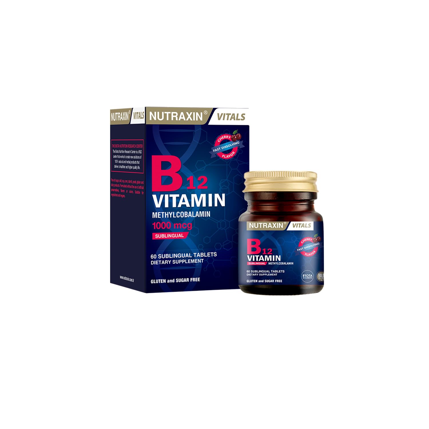 Nutraxin B12 Vitamin 1000 mcg 60 Tablet Takviye Edici Gıda: