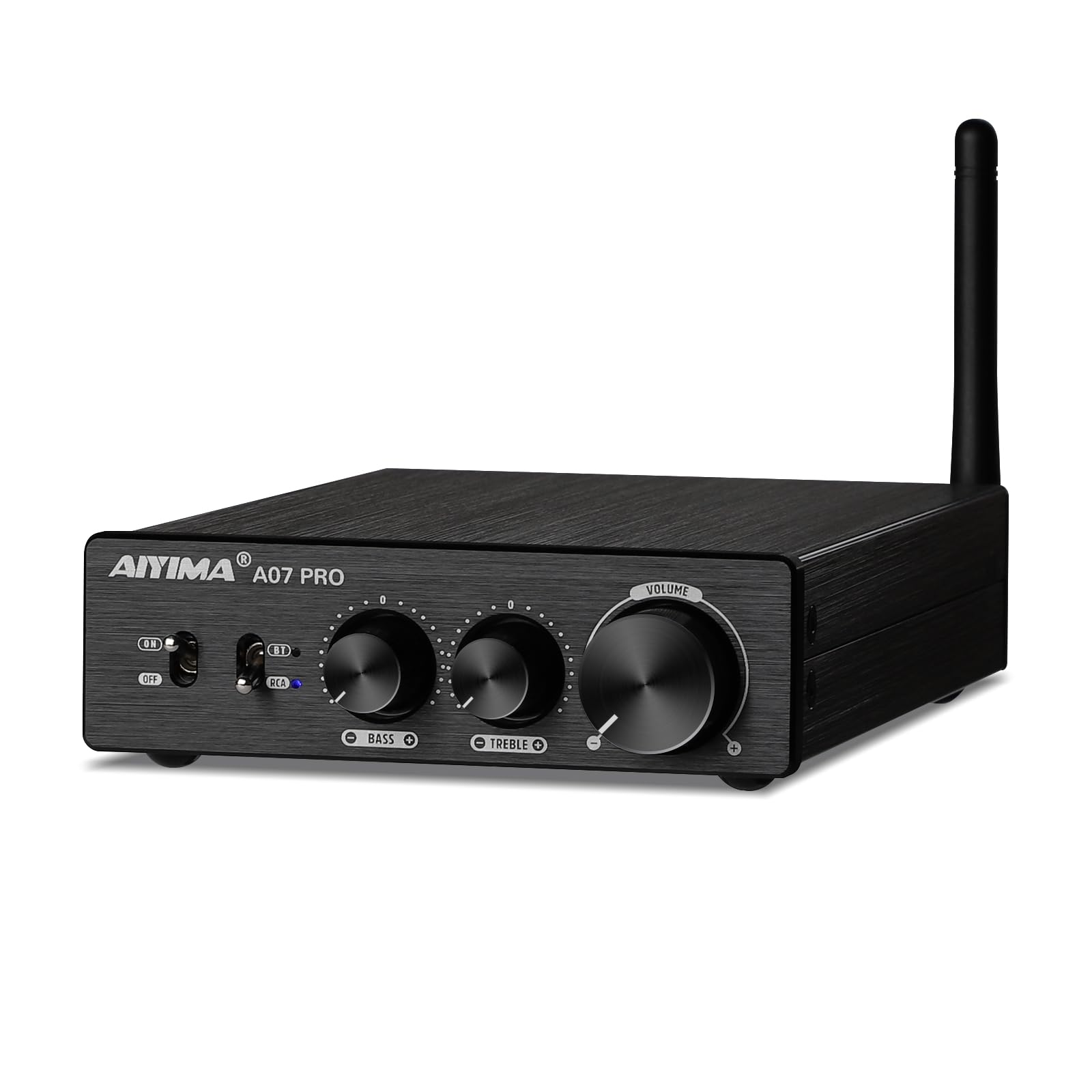 AIYIMA A07PRO TPA3255 Mini-Leistungsverstärker 2.0/2.1-Kanal-Audioverstärker 300 W x 2 Klasse D Hi-Fi-Stereo-Vollverstärker QCC304X Bluetooth 5.2-Desktop-Verstärker mit Höhen- und Bassregelung