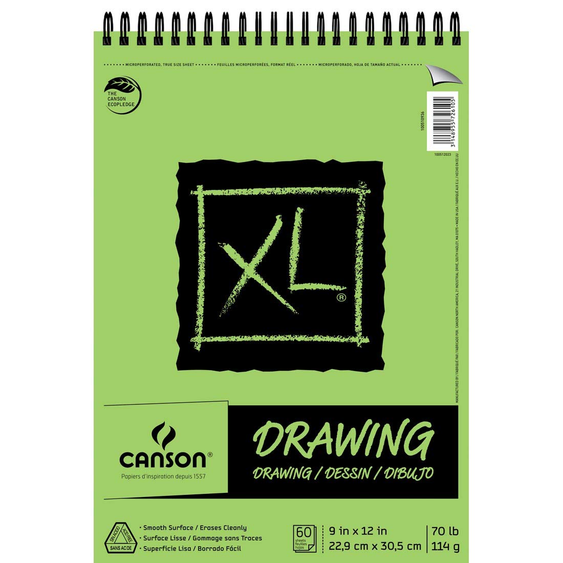 Canson XL Series Drawing, 9" x 12", Green