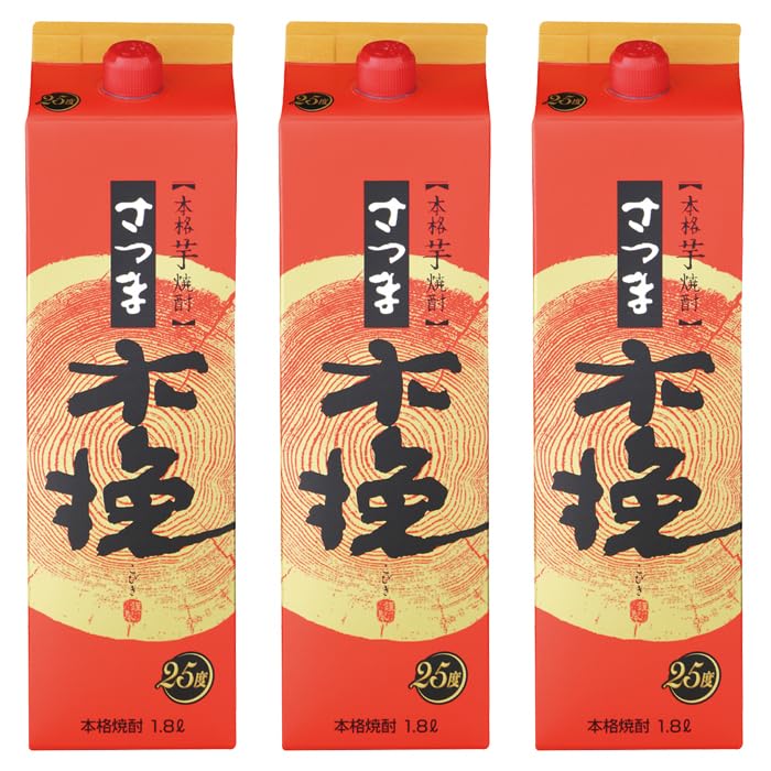 Amazon.co.jp: 芋焼酎 焼酎 さつま木挽 こびき 25度 1800ml パック×3本 