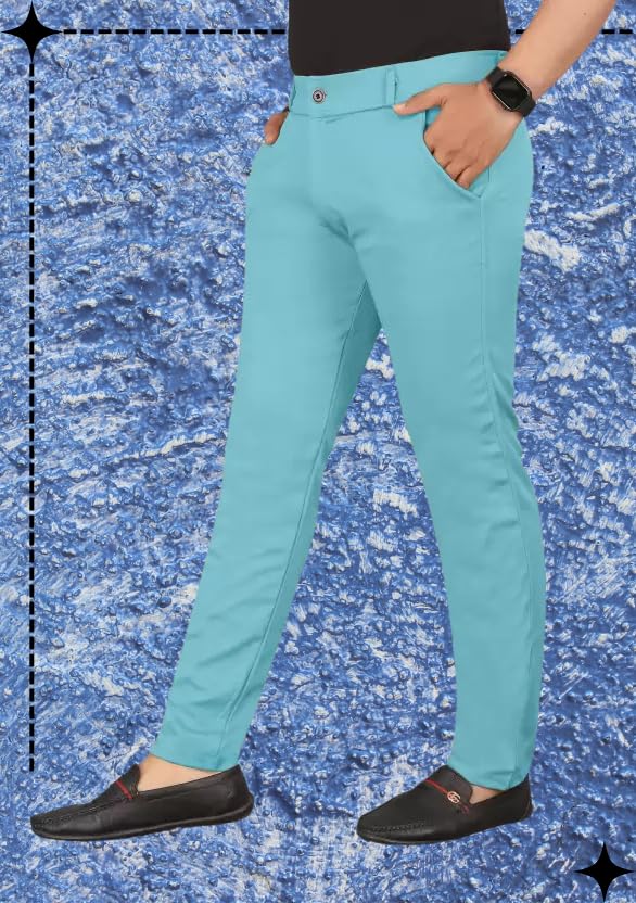 Image of Men's Slim Fit Casual Chinos Pants Stretch Cotton Trousers with Flat Front, Comfortable Everyday TS K021 Parent