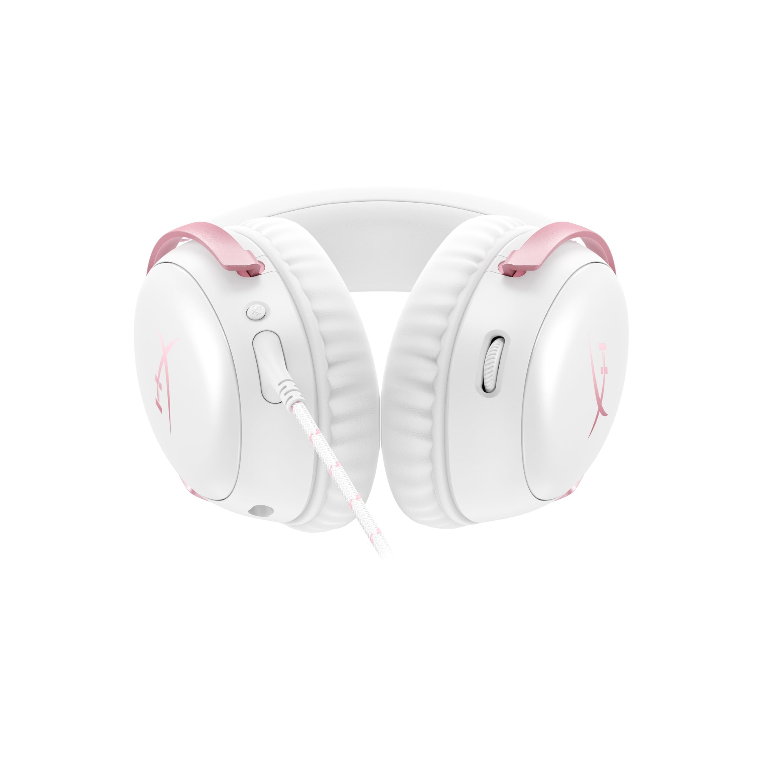 HyperX Cloud III, Casque Gaming Filaire, PC/PS5/Xbox Series X|S, DTS Headphone:X, Haut parleurs inclinés 53 mm, Micro 10 mm antibruit, USB-C/USB-A/3,5 mm, Blanc et Rose