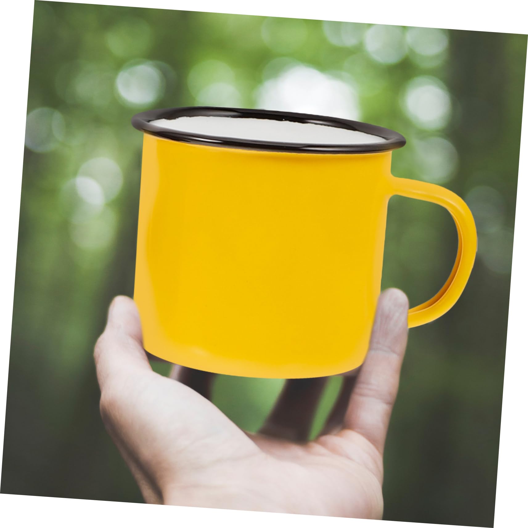 BESPORTBLE Juego de 4 Tazas Esmaltadas de 350ml para Café y Té