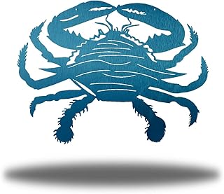Riverside Designs Coastal Crab Ocean Beach Metal Art Steel Wall Decor | Heavy-Duty and Waterproof | Made in USA (24