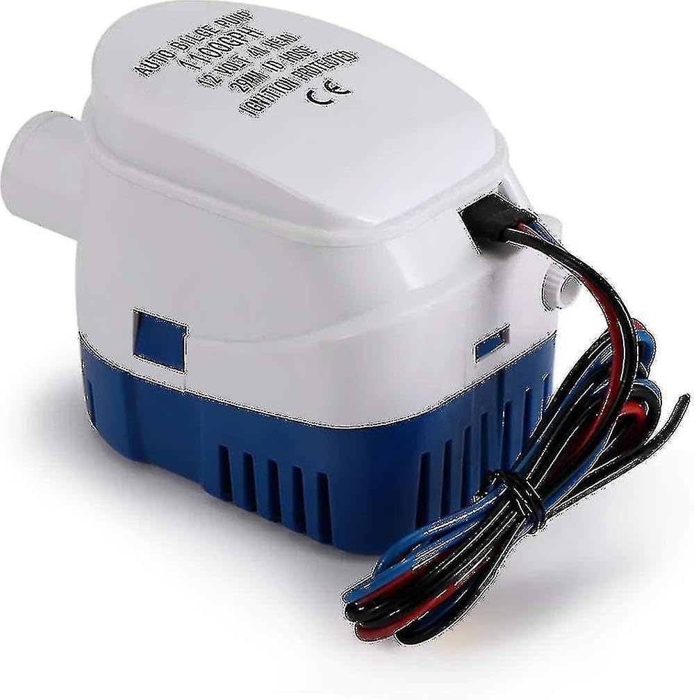 JOYHAPPST Bilge Pumps, 12v 1100gph Automatic Bilge Pump Marine Submersible Bilge Auto Silent Liquid Pump Water Pump for Boats, Ponds, Pools